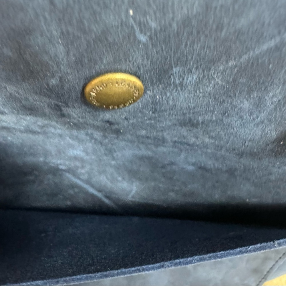 Portland Leather Goods Mini Crossbody Deep Water Blue Tote Bag - Picture 3 of 10